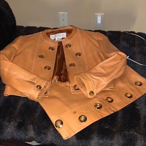 Escada soft leather suit